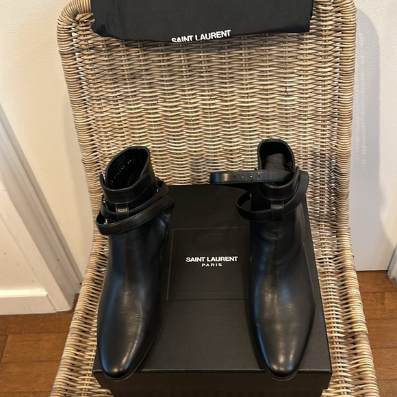 NIB Saint Laurent Blake Jodhpur Strap Ankle Boots - Picture 2 of 15